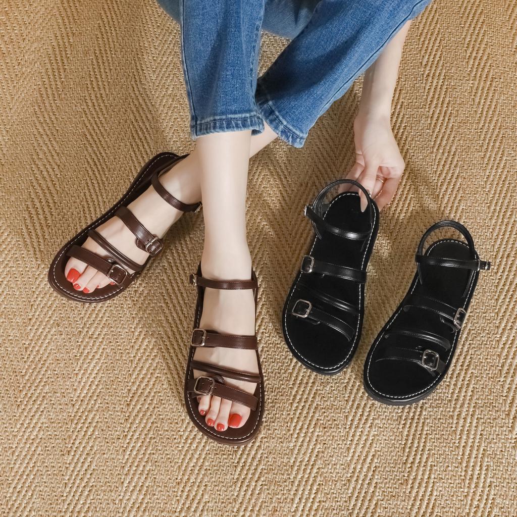 2025 neue Sandalen Damen Sommerbekleidung hochwertig dicksohlige Damenschuhe kleine höhenerhöhende Sandalen Damen weiche Sohlen sind nicht müde