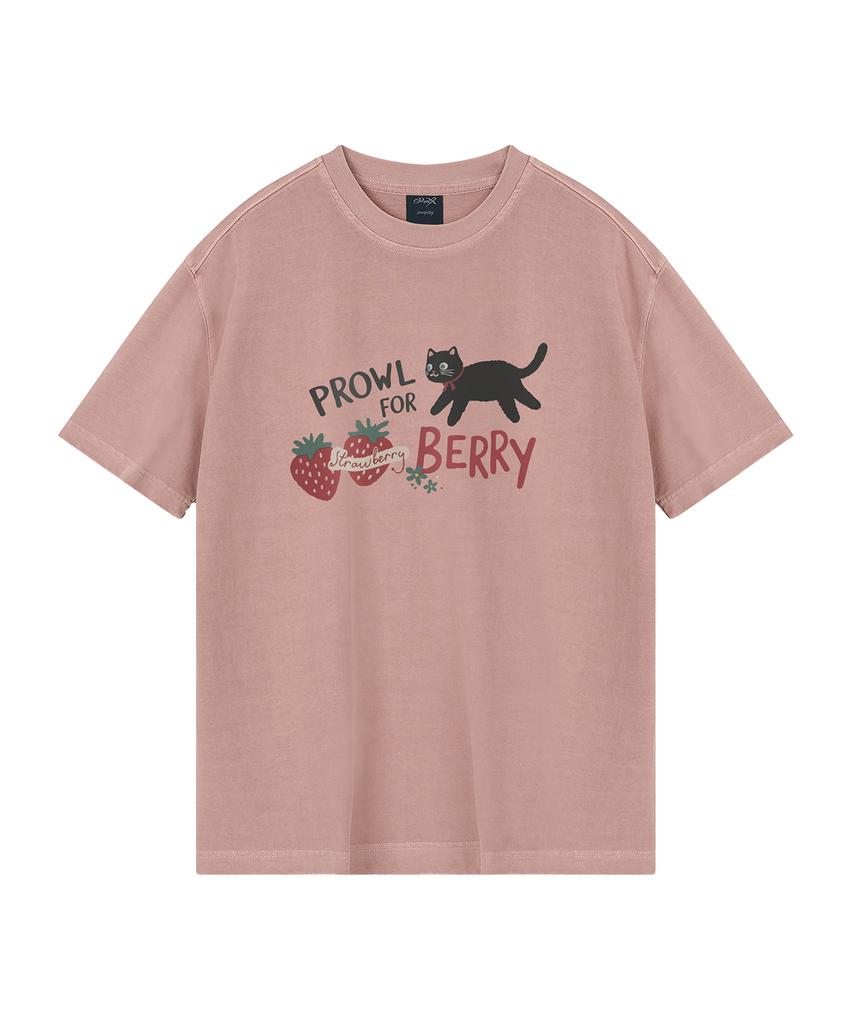 WILDROCK Prowl For Berry Pigment Oversized Short Sleeve T-Shirt (Cropped) (Type B)