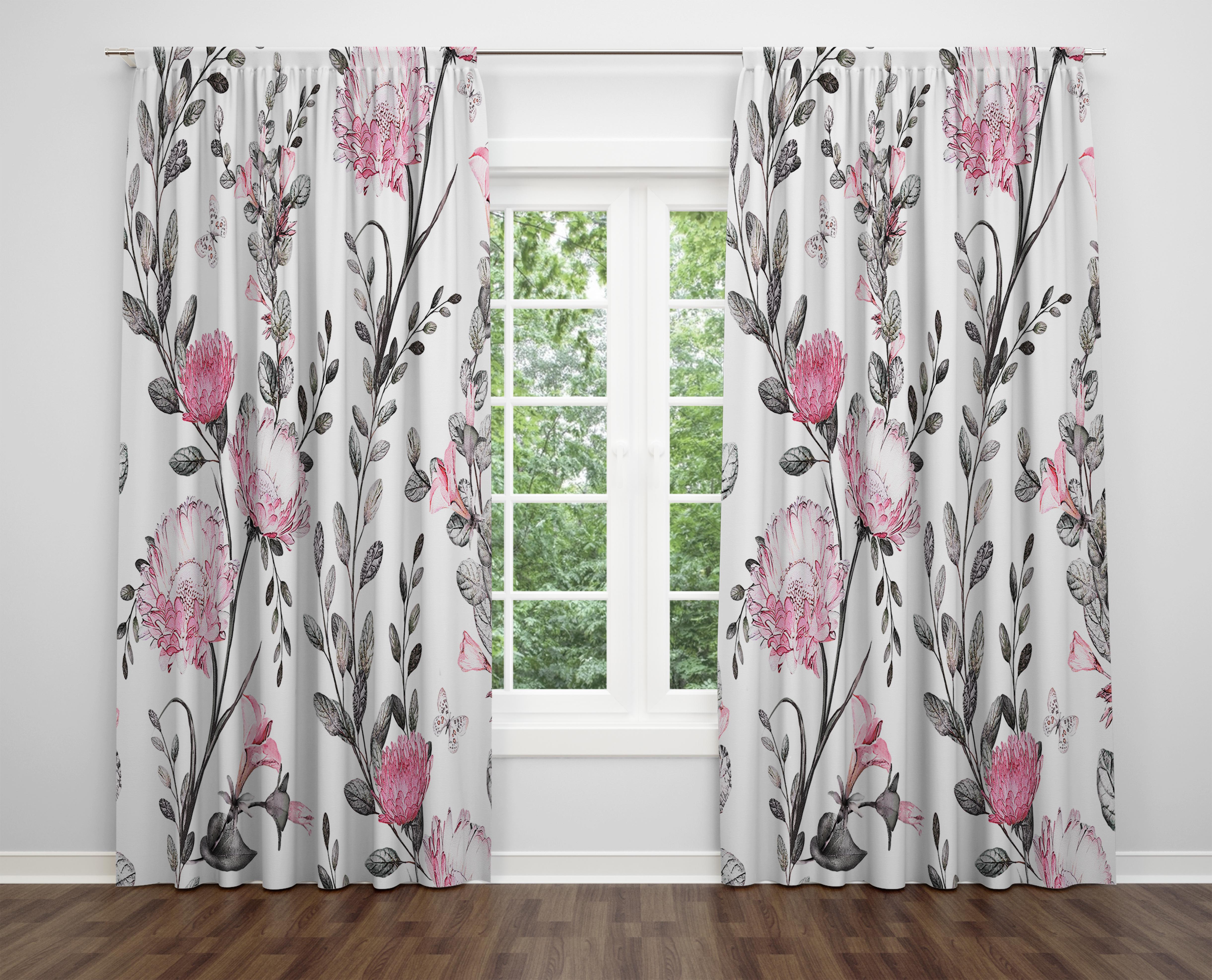 

Декоративний дизайн, високоякісна бавовняна тканина, ви можете вибрати одну або подвійну фіранку з крила 1 piece різнокольоровий