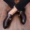 Fashion Men Comfortable Slip on Business Casual Shoes Leather Loafers Fashion Men Thick Soled Hot Sale Moccasins Man Handmade Leather