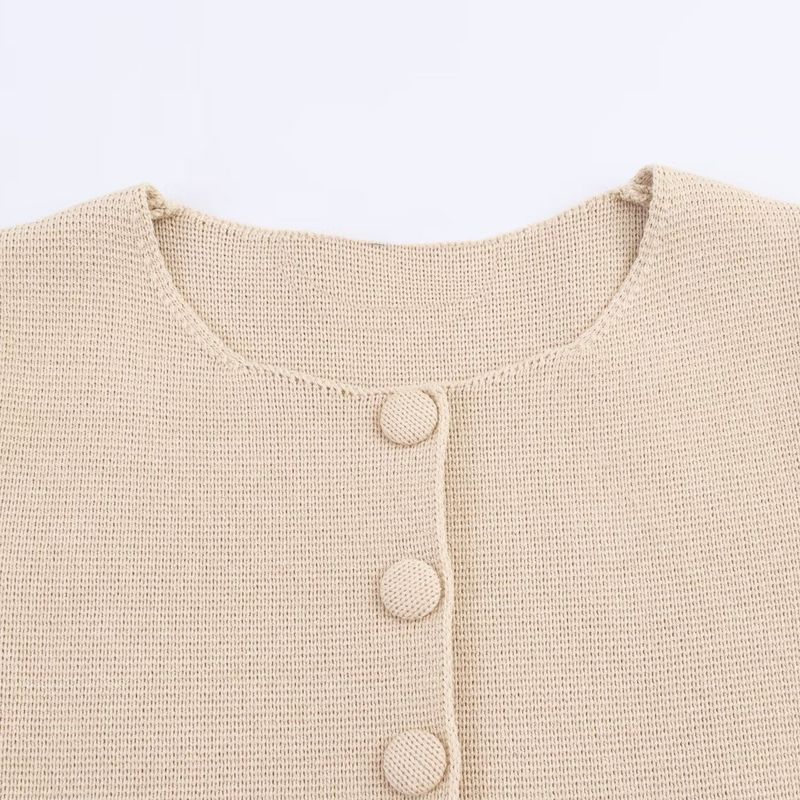 Kaslead New Women clothes Western Style Fashion Short sleeve Short Skirt Knitted Outerwear 2142212 711