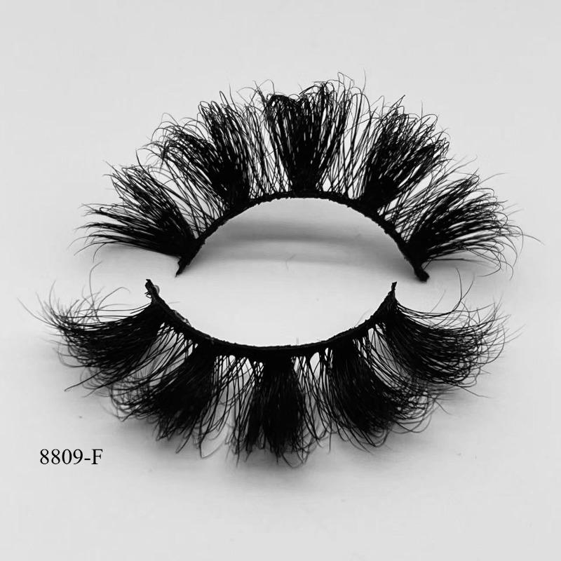 Die neuen 20MM Nerz Russische gekräuselte künstliche Wimpern, Europäische und Amerikanische Wimpern sind dick, gekräuselt und unordentlich, und gebratene Wimpern.