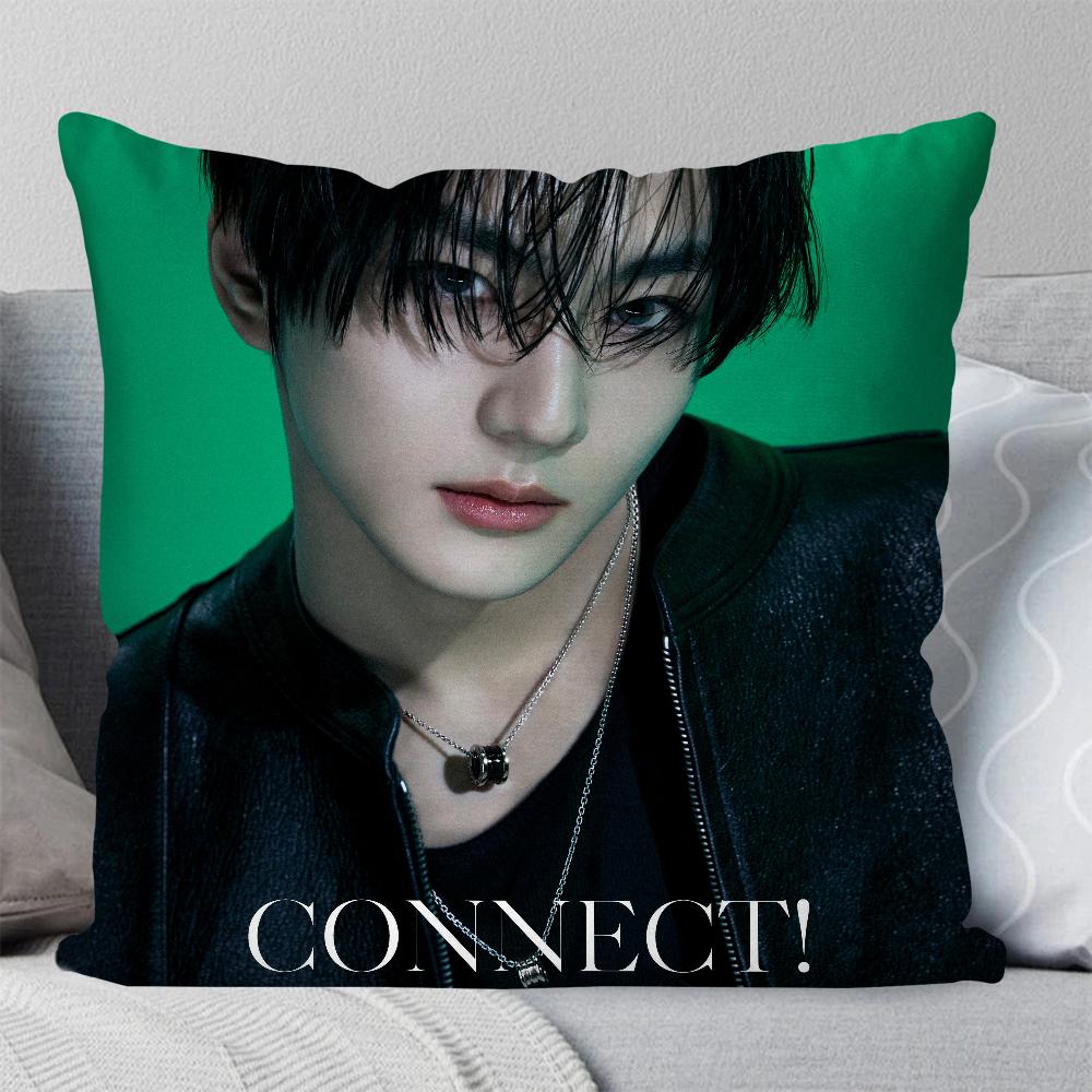 Jungwon Pop Singer Pillow Case Square Pillow Bedroom Sofa Leisure Comfort Cushion Car Living Room Home Decoration 40X40