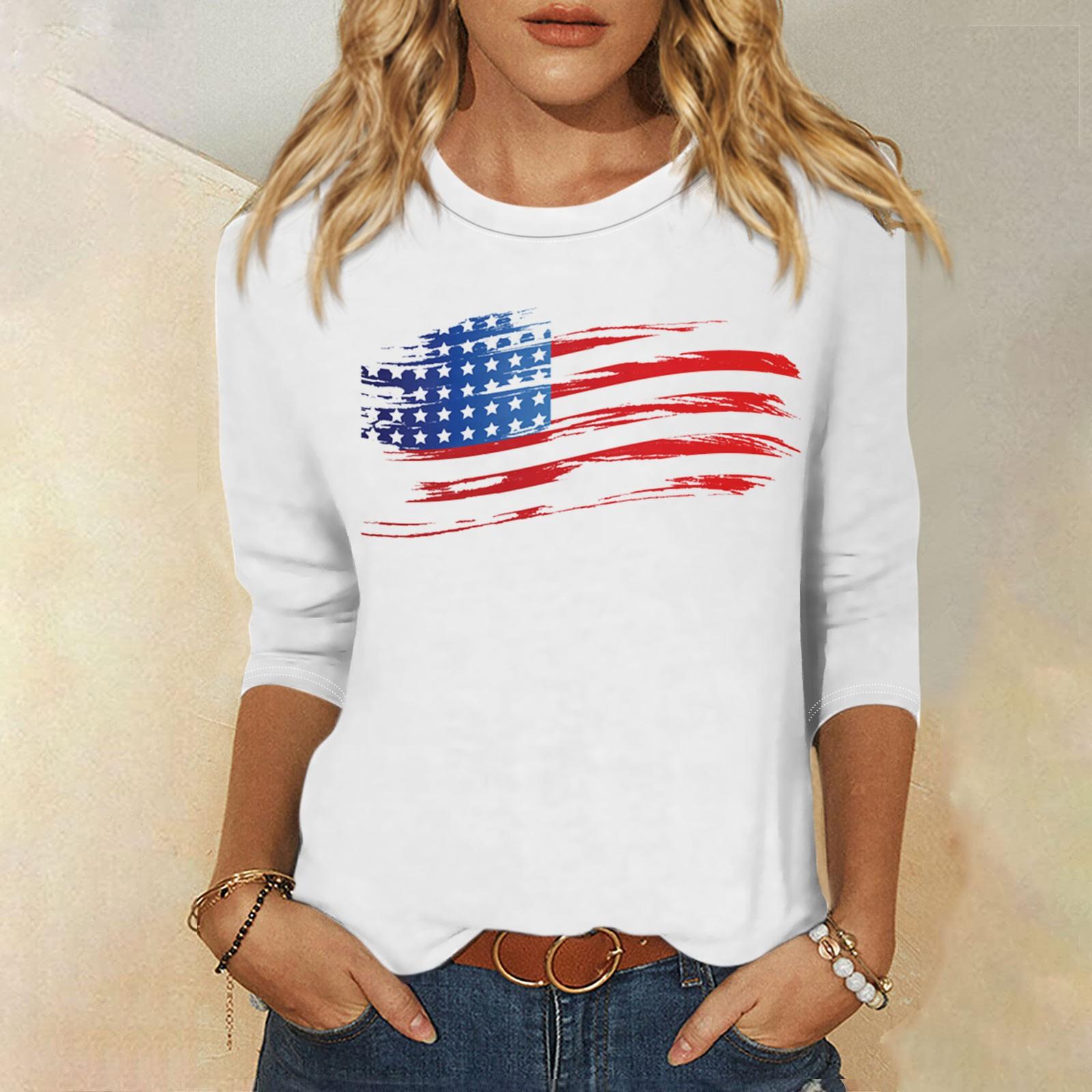 

Женская модная повседневная свободная футболка с круглым вырезом и рукавами 3/4 с принтом, женский топ L бежевый