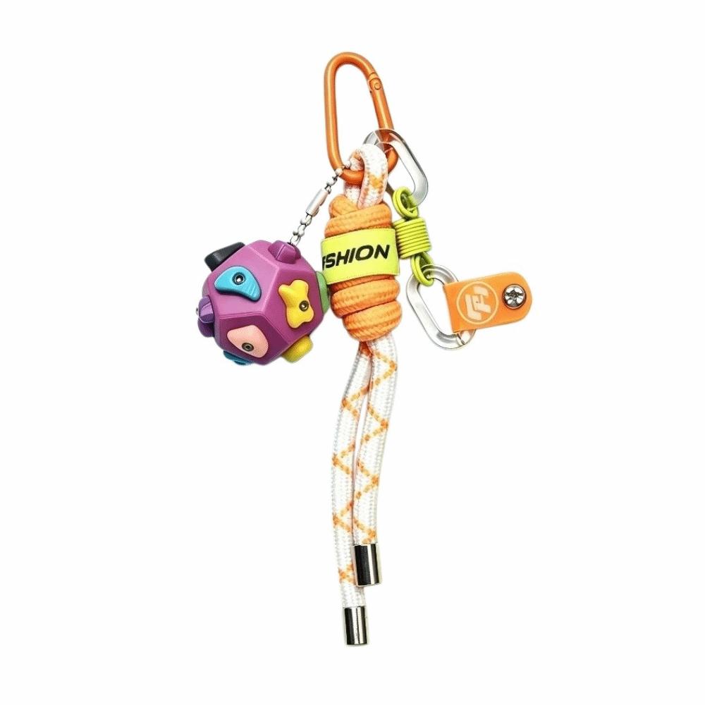 Colorful Climbing Ball Keychain Funny Climbing Equipment Keyring Climbing Series Bag Pendant Gift