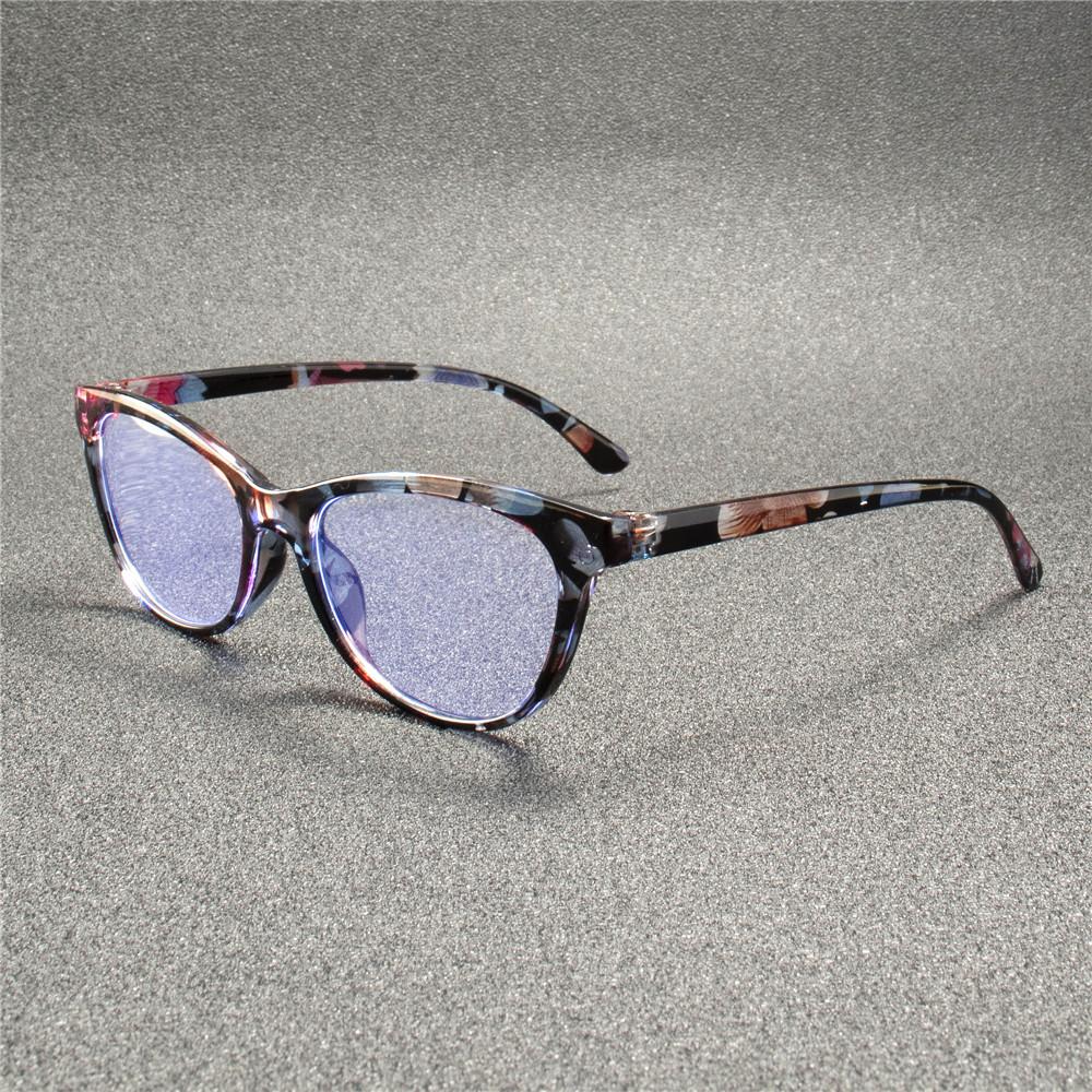5PCS New Cat Eye Reading Glasses Summer Decoration Anti-blue Light Glasses Fashion Package Flower Glasses