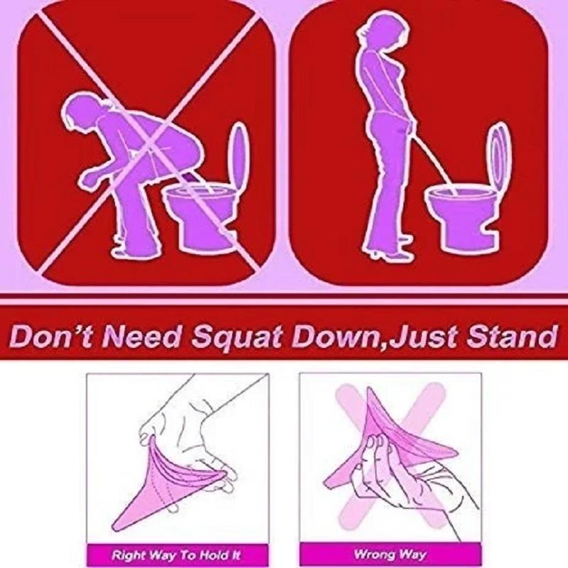 Stand Up Urination Device Outdoor Camping Tent Female Urinal Travel Women Urinal Portable Hiking Soft Silicone