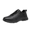 Red Dragonfly Men's Waterproof Leather Casual Shoes - Spring/Autumn Breathable Soft Sole Dad Shoes