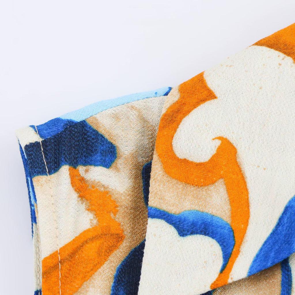 2025 Spring Women's European & American Style Slimming Print Midi Skirt