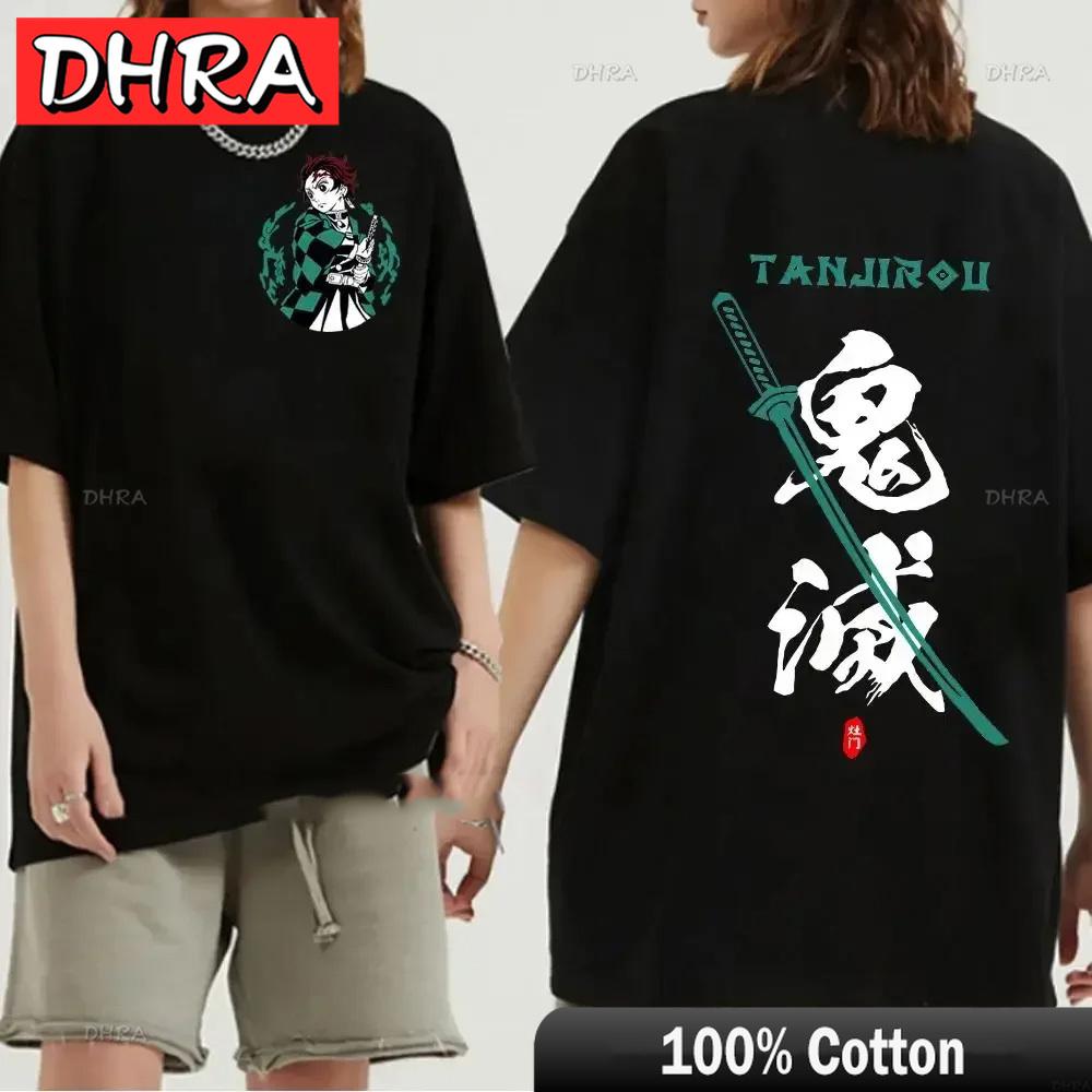 Japanese Anime Demon Slayer Graphic Zenitsu Shinobu TShirt Fashion Tanjiro Inosuke Zenitsu Womens T Shirt Men Tees Nezuko Tops