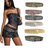 American Retro Punk Style Wide Belt, Feminine Eye Rivet Multi-hole Design Sense Belt Decoration, Versatile