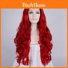 Elegant 24" Lace Front Wig With Handtied Long Wavy Layers For Fashion Cosplay