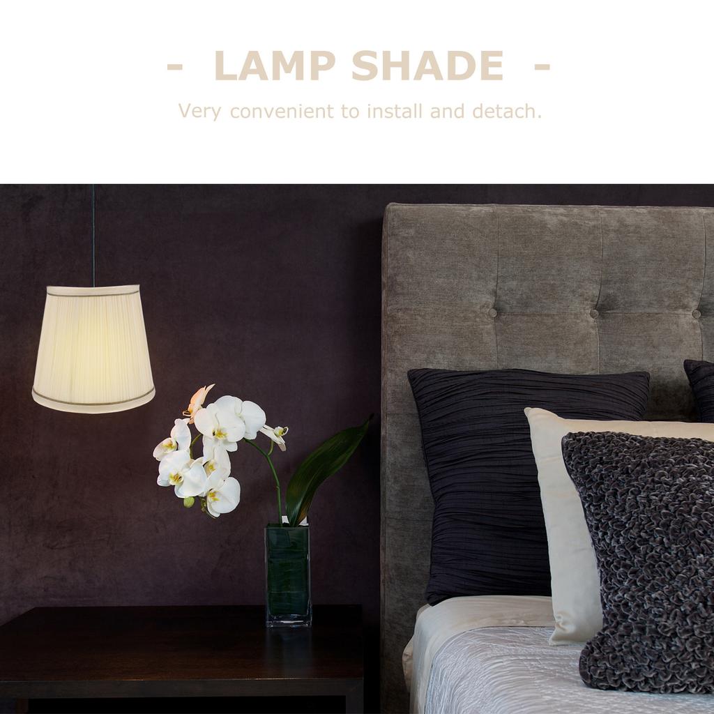 1Pcs Cloth Lampshade Fine Workmanship Strong Metal Support Ceiling Pendant Light Shade Protective for Home Lamp Shade