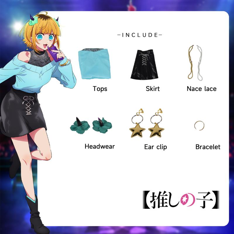 No Oshi Ko Mem Cho Cosplay Costume Girl Anime Dress Party Halloween Outfit Fans