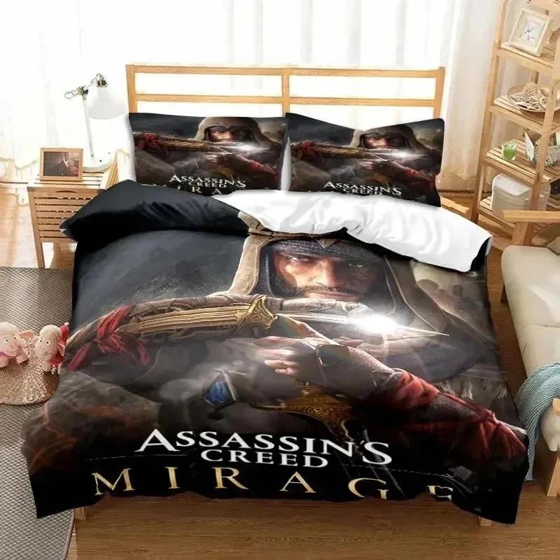 Comforter New Game A-Assassin S Creed Art Bedding Set Gamer Adult Boys Bedroom Single Double King Size Comforter Boys Gift