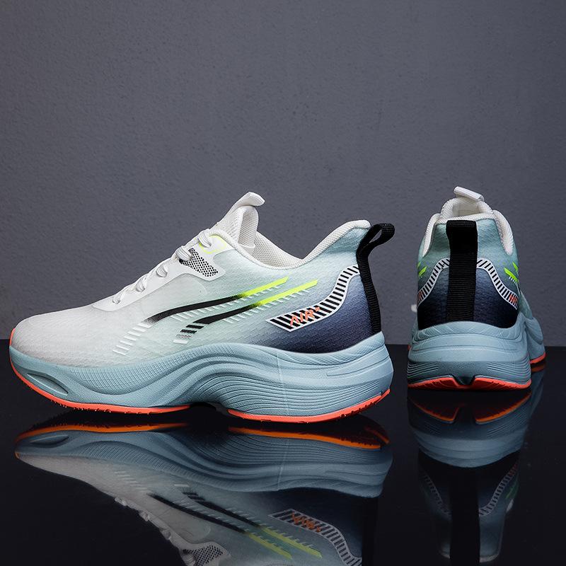 Casual net shoes new soft-soled cushioning men's running shoes breathable mesh 2025 new lightweight high-elastic sports shoes