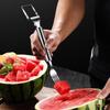 2 In 1 Watermelon Cutter Stainless Steel Silver Watermelon Fork Slicer Double Head Use Multi-purpose Salad Cutter Kitchen