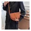 Chic And Trendy Pu Saddle Bag For Women Spring Summer Fashion Crossbody Bag With Stitching Design