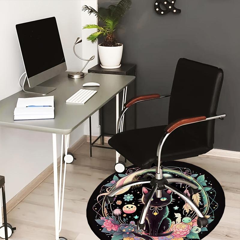 

1pc Office Carpet Chair Mats Magical Celestial Cat Garden Perfect for Decorating Office Chairss, Or Bedrooms.YDT474 80cm by 80cm