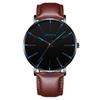 Men's Minimalist Quartz Watch Big Dial Luminous Needle Business Watch for Business Meeting Dating