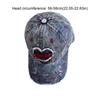 Versatile Love Vintage Baseball Cap Korean Style Y2K Letter Visors Embroidery Hip Hop Denim Snapback Cap Travel