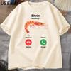 Garnelen-Ruf-Spaß T-Shirt Humorvoll Kurzarm 2026 Neu Heißverkauf Herren Damen Lässig Rundhals Muster T-Shirt Y2k