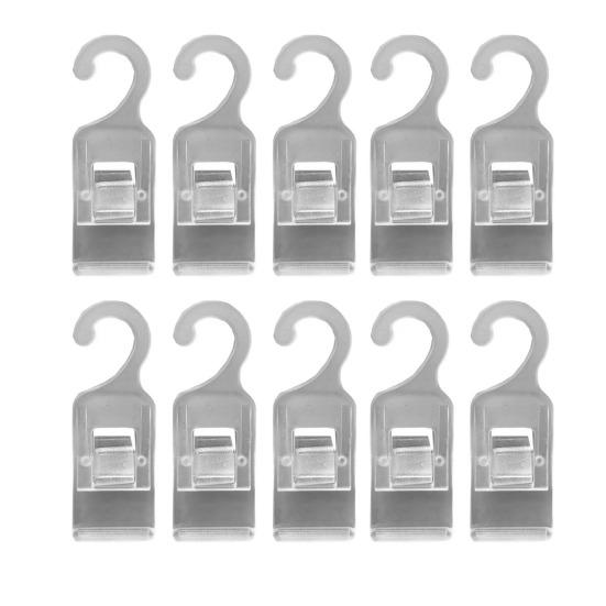 Laundry Hanger Clips Mini Poster Clips Artwork Photos Holder for Picture Card Hanging Display Clear Plastic Closet Organizer for Pants Towel Sock Boot
