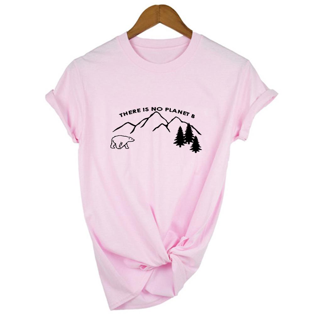 There Is No Planet B Women Summer Short Sleeve T Shirt Save Earth Tshirts Streetwear Slogan 2XL