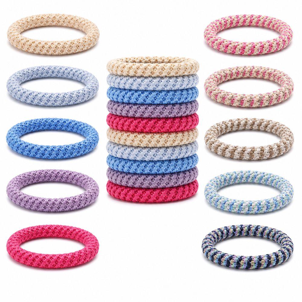 15Pcs/Set Braided Twisted Hair Ties High Elastic Hair Rope New Ponytail Hairbands  Women Girls