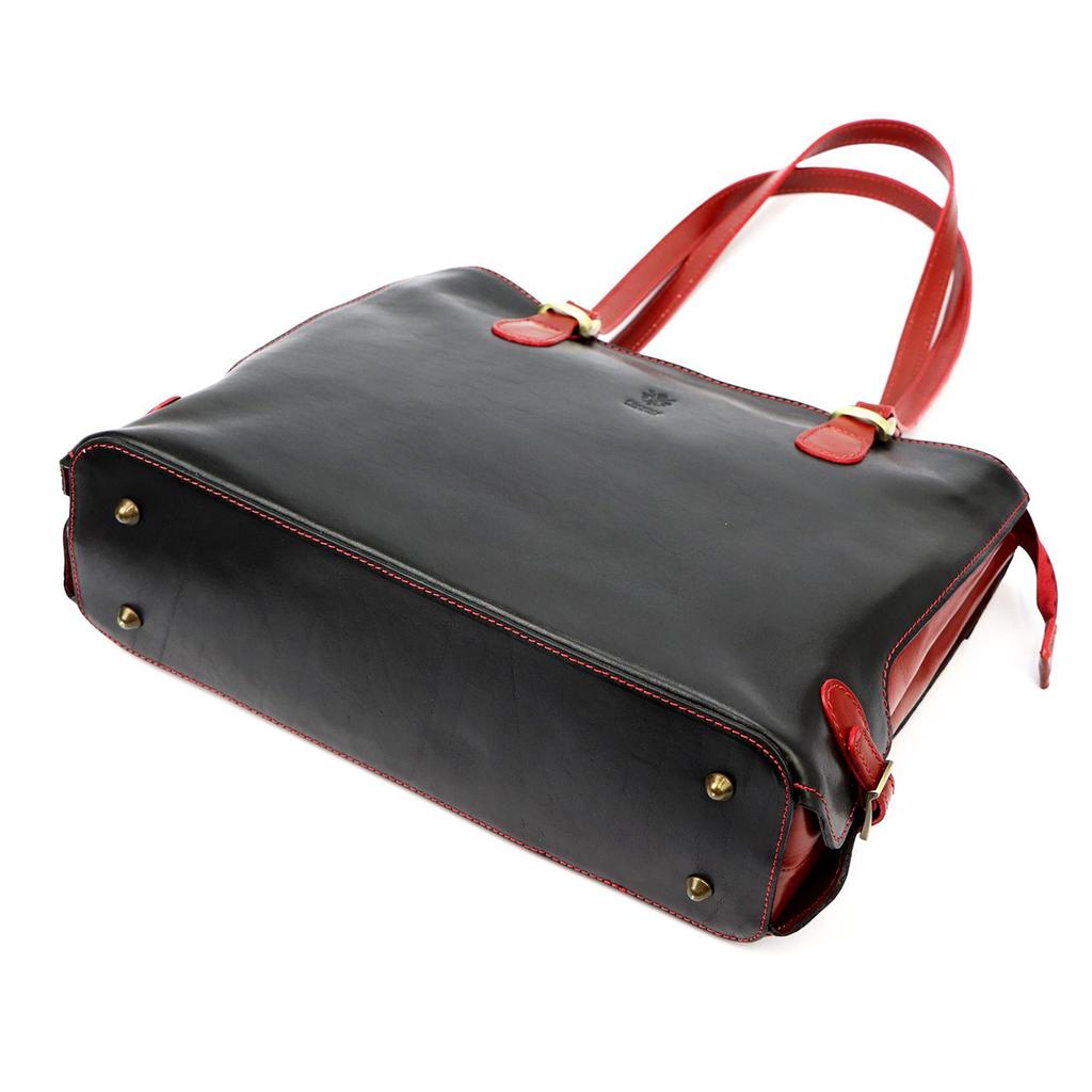Elegante Leder-Shopperbag zum Umhängen Florence