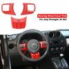 Red Steering Wheel Cover Trim For Jeep Wrangler JK 11-17/Grand Cherokee /Compass
