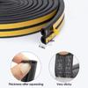 10/5m Weather Stripping Door Seal Window and Door Door Seal Strip Soundproofing Self-Adhesive Backing D-Shape Door Weather Strip