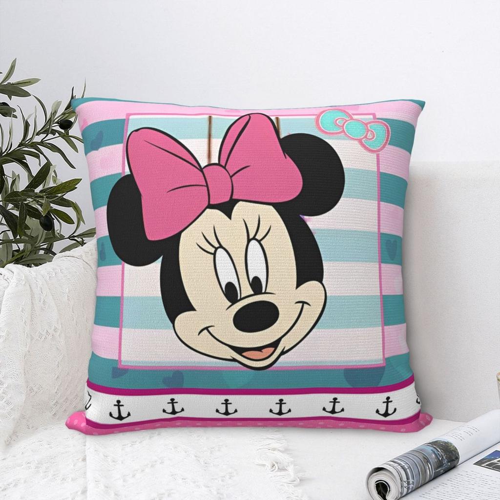 Kawaii Mickey Mouse Christmas Pillowcase Double-sided Printing Cushion Cover Decorations Pillow Case Cover Home Square 18''