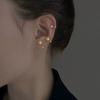 925er Sterlingsilber Einfache Mattierte Perlen Fädelschnur Ohrstecker für Damen Einfacher Party Schmuck Zubehör
