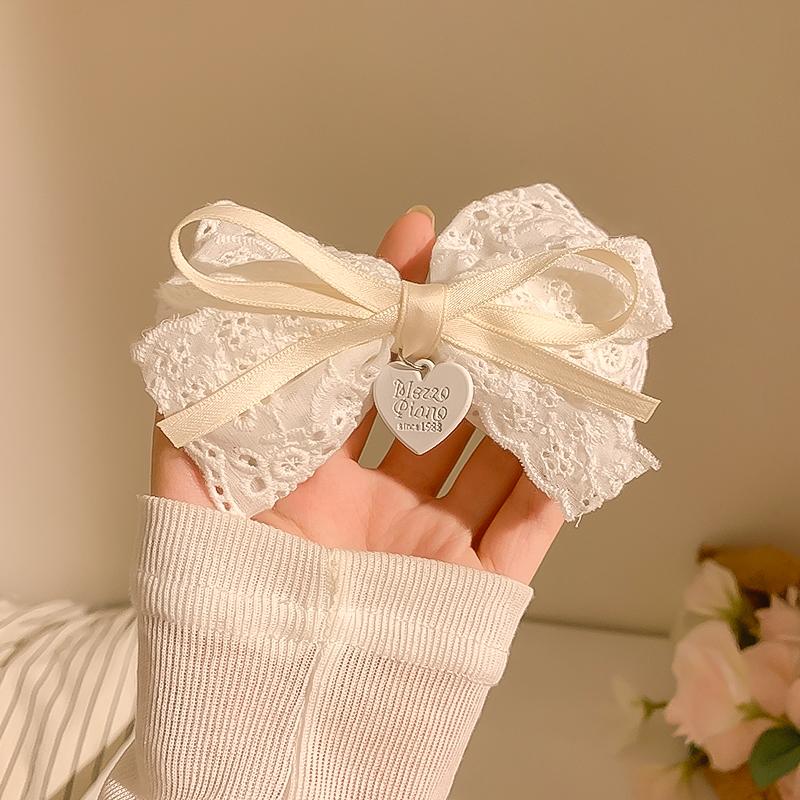 Bows Lace Big Bows Hairclip Women Elegant Spring Clip Spring Summer Hair Accessories Women Barrettes Embroidery Hair
