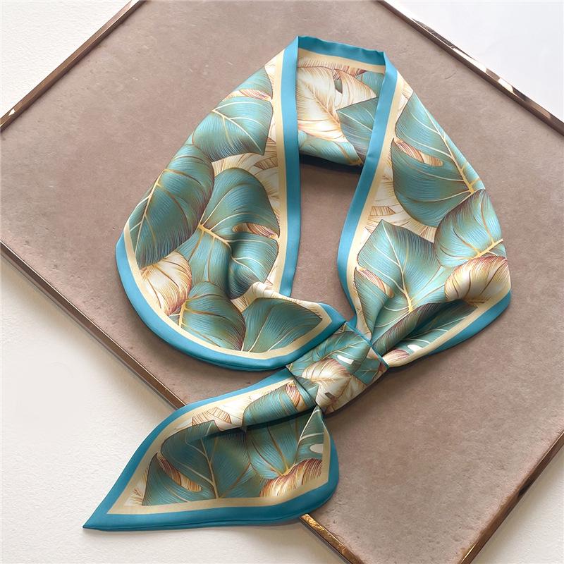 Striped Silk Scarf Imitation Long Diagonal Plaid Perfect For Spring Summer