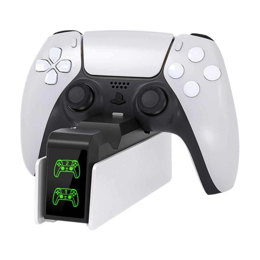 with LED Light Controller Charge Station Fast Charging Charger Dock for PS5 Game Accessories