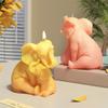 Elephant Mother and Baby Statue Silicone Candle Molds for Handmade Candle Soap Making Molds Epoxy Resin Silicone Molds
