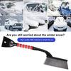Car Snow Shovel Brush Deicing Scraper Removable Windshield Retractable Multi-Purpose Winter Cleaning Tool with Foam Handle And Snow Trough