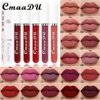 CmaaDu 18 couleurs rouge à lèvres, lèvres imperméables longue durée