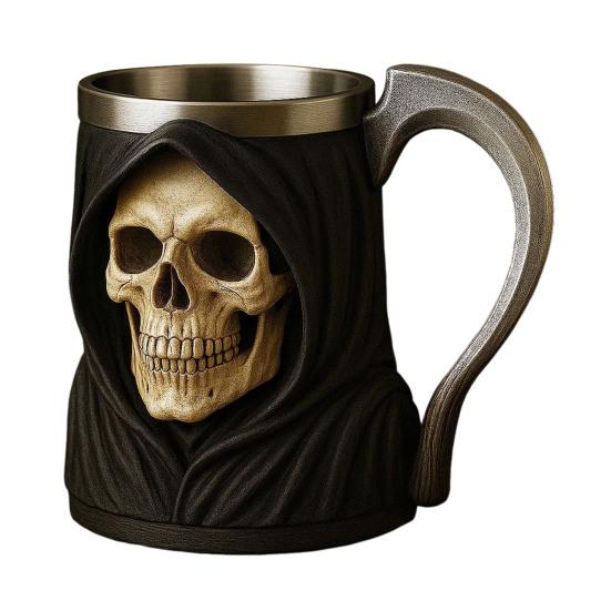 Halloween Skjelett Krus Gotisk Kaffekopp Resin Tekopp Kreativt Drikkeglass for Kjøkken Restaurant Fest Utendørs