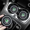 2Pcs Car Coasters Anti-slip Water Cup Mat Accessories For 3 2 VRS Vision Kodiaq Favorit Rapid Octavia A5