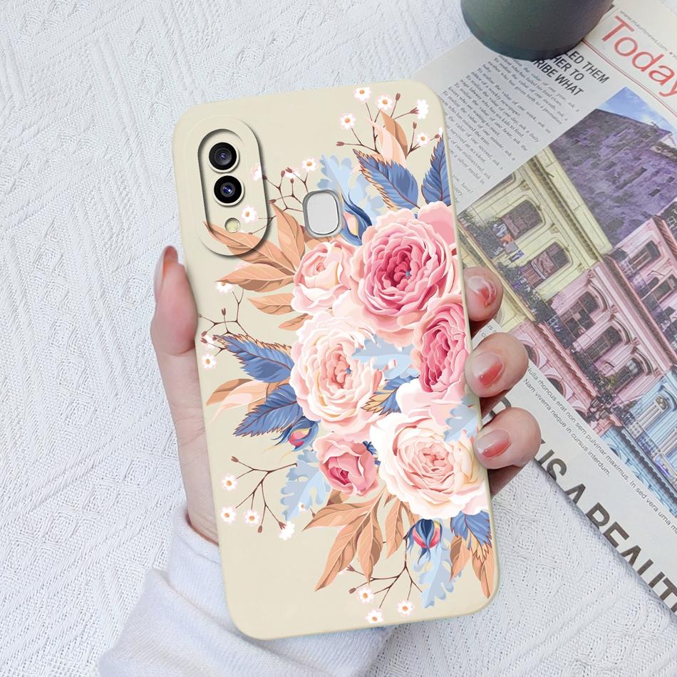 Case For Samsung Galaxy A30 A30S Artistic Style Soft Smooth Liquid Silicone Camera Protective Back Cover For Samsung A30S Funda