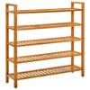 Day and Night - Day and Night Shoe Rack with 5 Shelves Solid Oak Wood 100x27x100 Cm