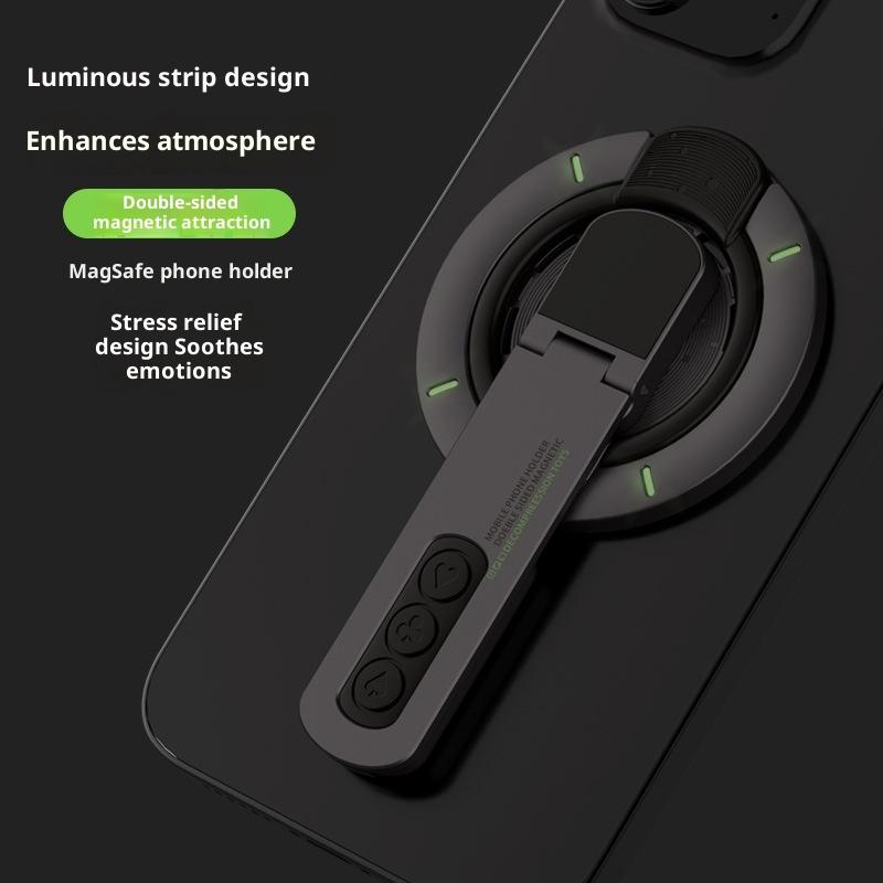 Portable Magnetic Phone Holder 360° Rotating Detachable Decompression Holder Phone For Home Office Desktop Decorations