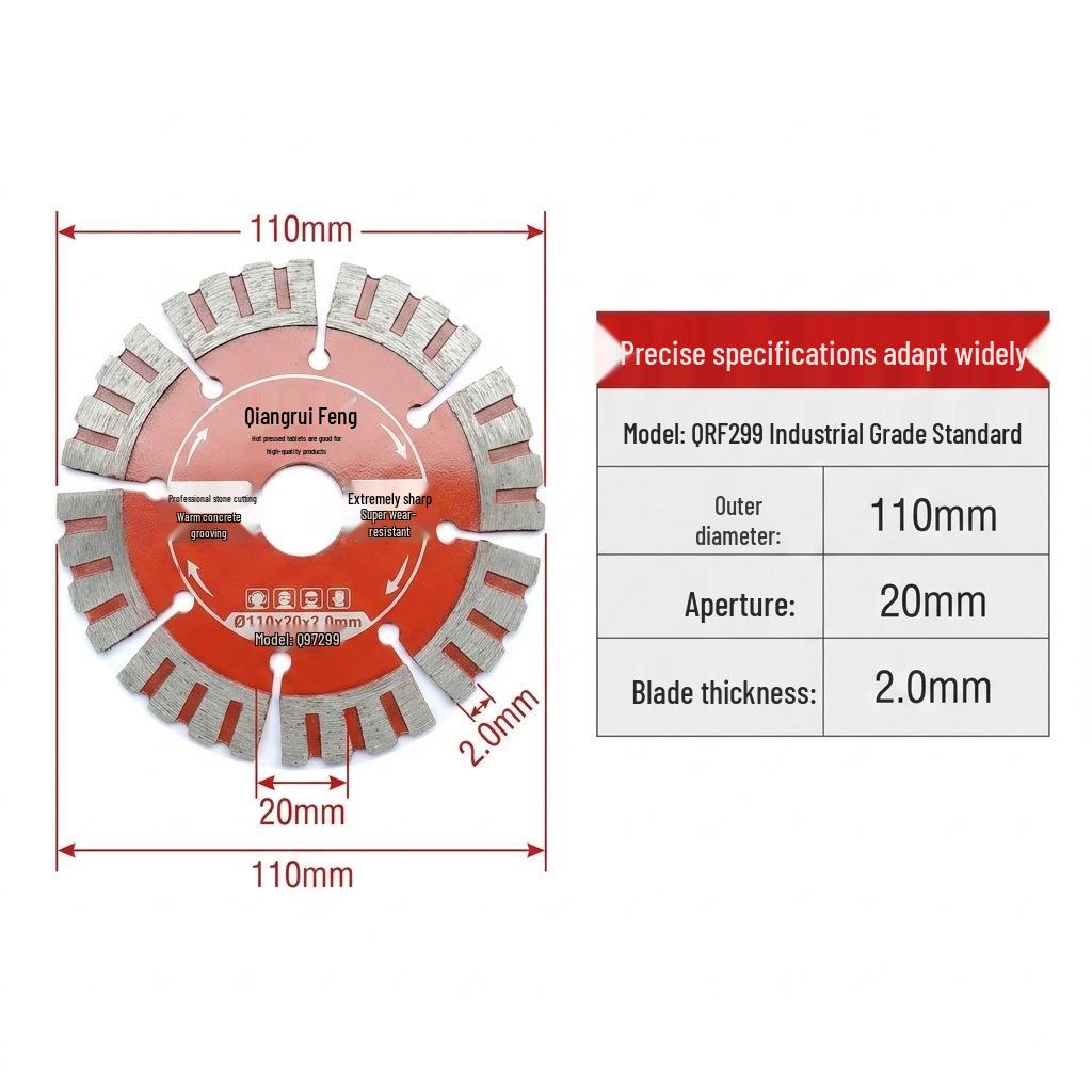 Diamond Grooving Blade for Concrete, Marble, and Rock Slab Cutting