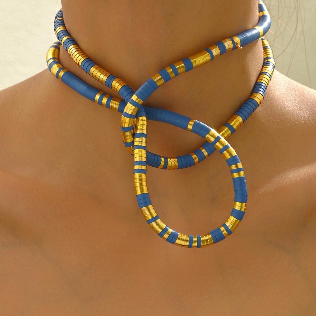 Punk hip-hop metal wind snake bone can be wrapped around the collar at will, and the personality is exaggerated and trendy.
