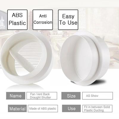 Valvola di ritegno da 100 mm, 110 mm, 200 mm, 80 mm per ventilatore da bagno