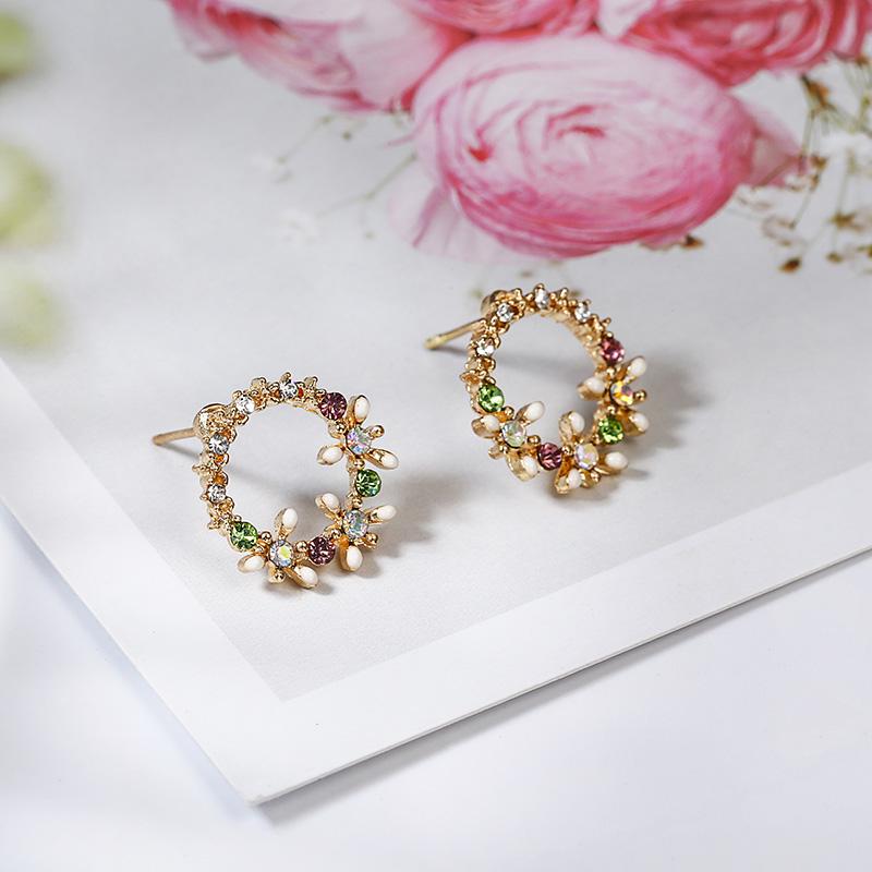Crystal Black Acrylic Star Heart Round Circle Square Triangle Bow Earrings for Women Party Geometry Trendy Jewelry