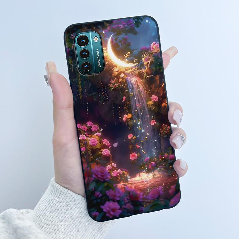 For Nokia G21 G11 Plus Case Cute Love Rabbit Cartoon Black TPU Silicone Soft Cover For NokiaG21 G 11 G11Plus Bumper Phone Case
